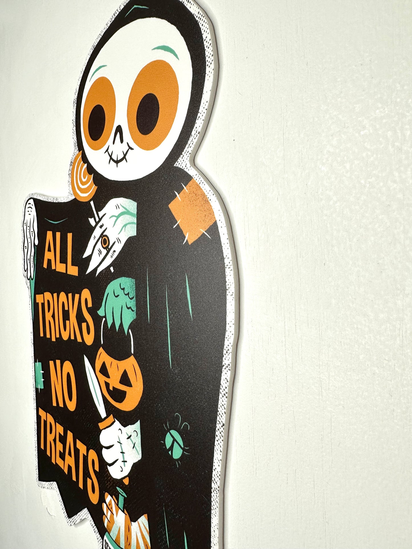 "All Tricks no Treats" cutout print