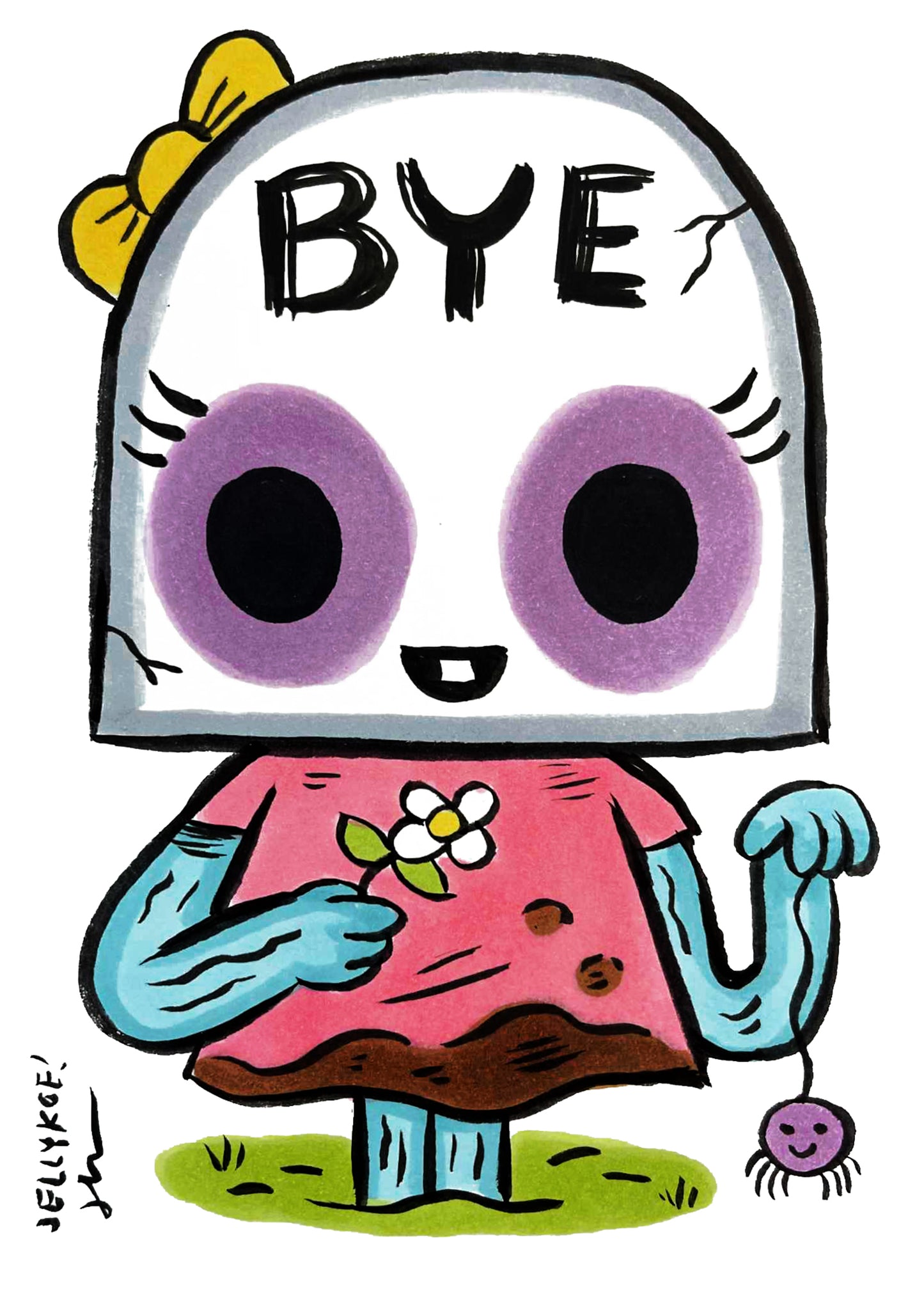 "Block-head" original drawing