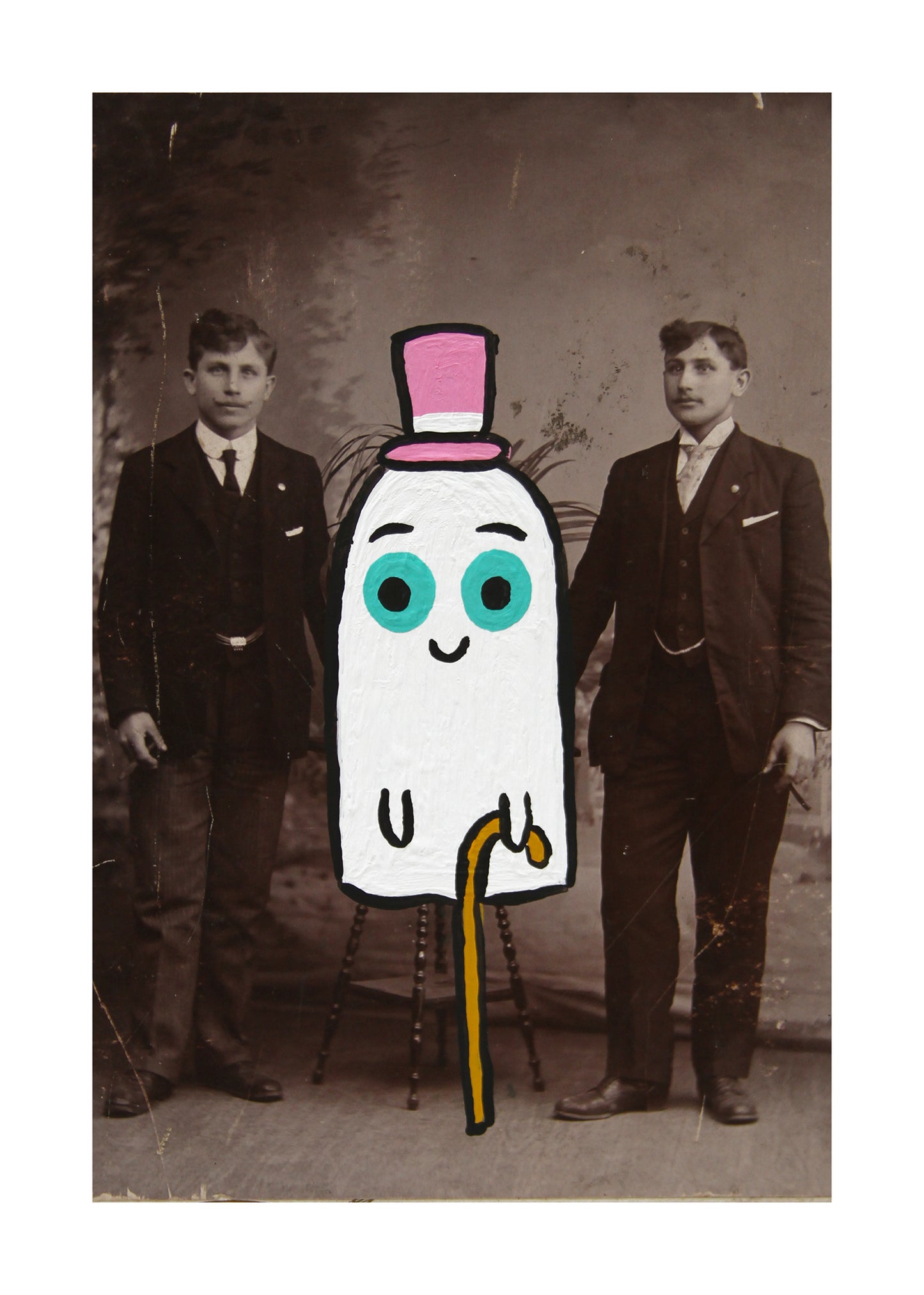 Brother Ghost- Original painted antique photo