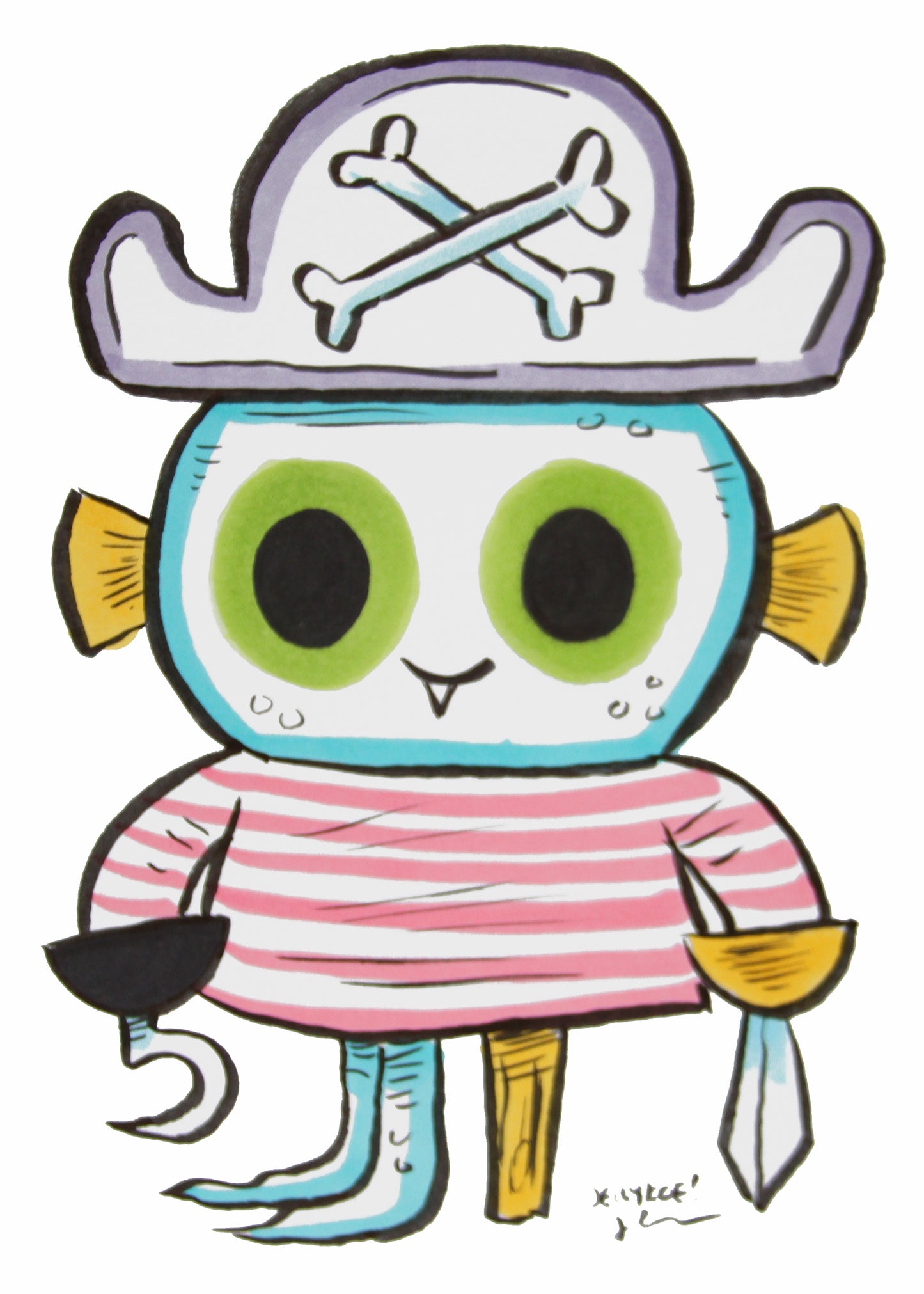 "Captain Calamari" original drawing