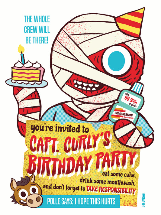 “Captain Curly" 12 x 16 poster print