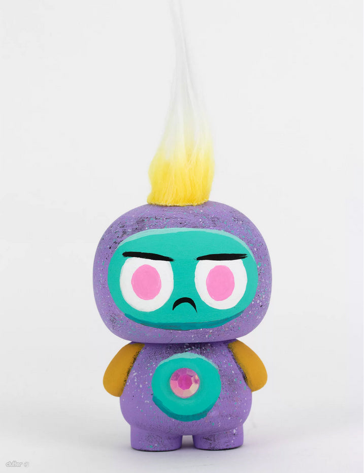 Purple Fuzzle- Jellykoe x Miss Zukie OOAK vinyl figure