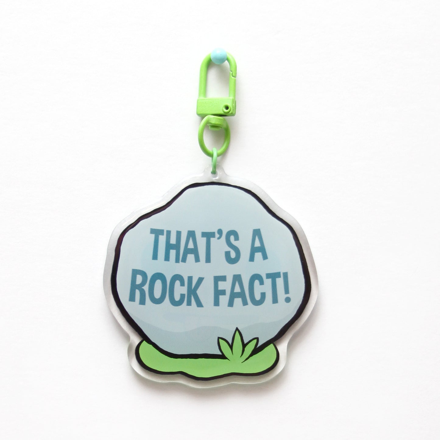 "Rock Fact" acrylic keychain