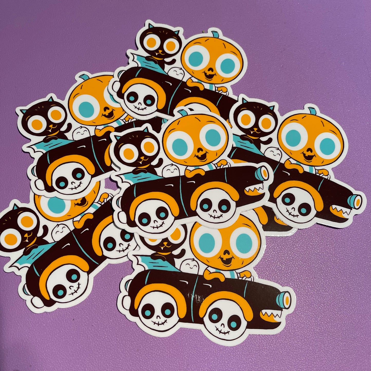 "Pumpkin Car" sticker