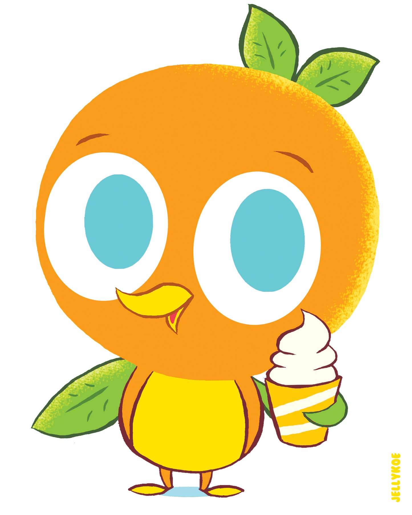 "Orange Bird" 8 X 10 art print
