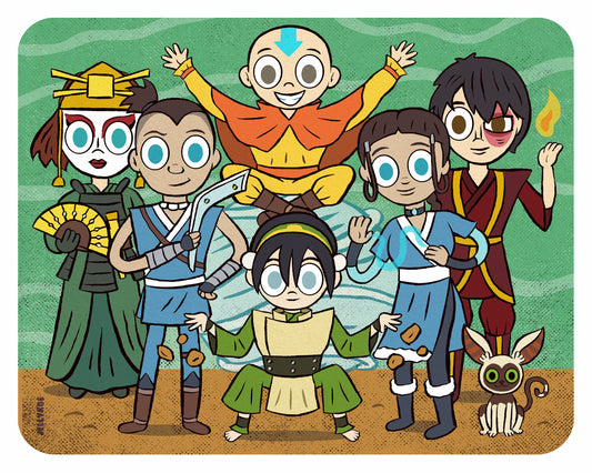 "Aang and the Gang" 8 x 10 art print