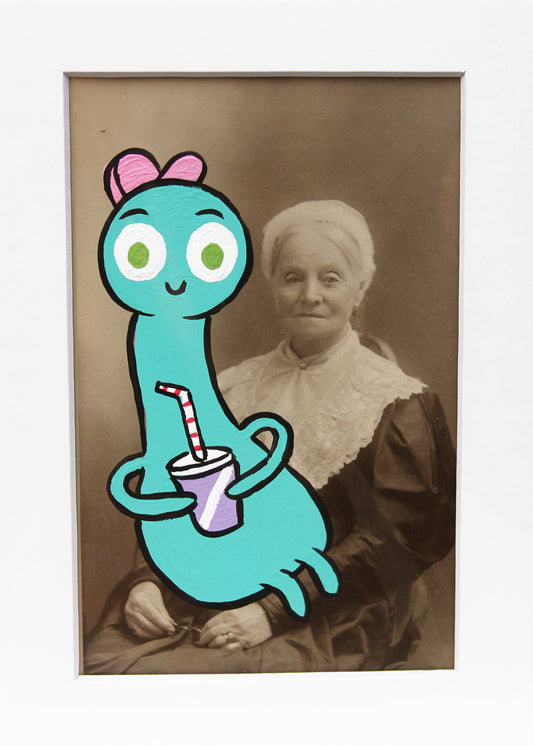 Granny- Original painted antique photo