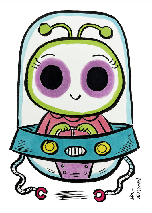 "Martian Gal" original drawing