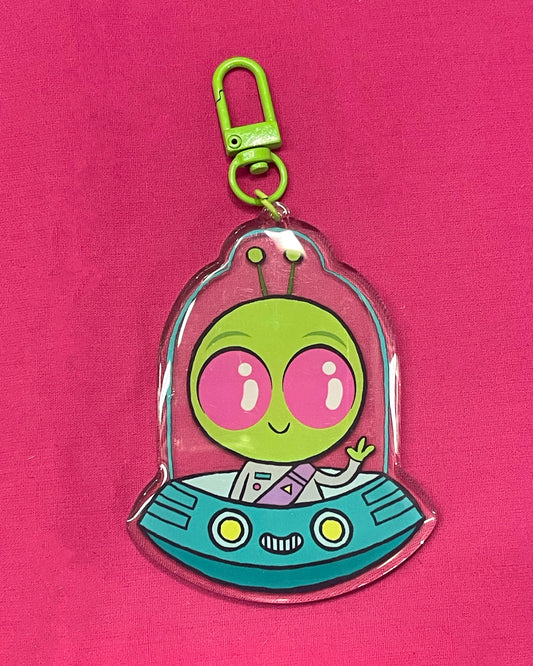 "Alien Abductor" acrylic keychain