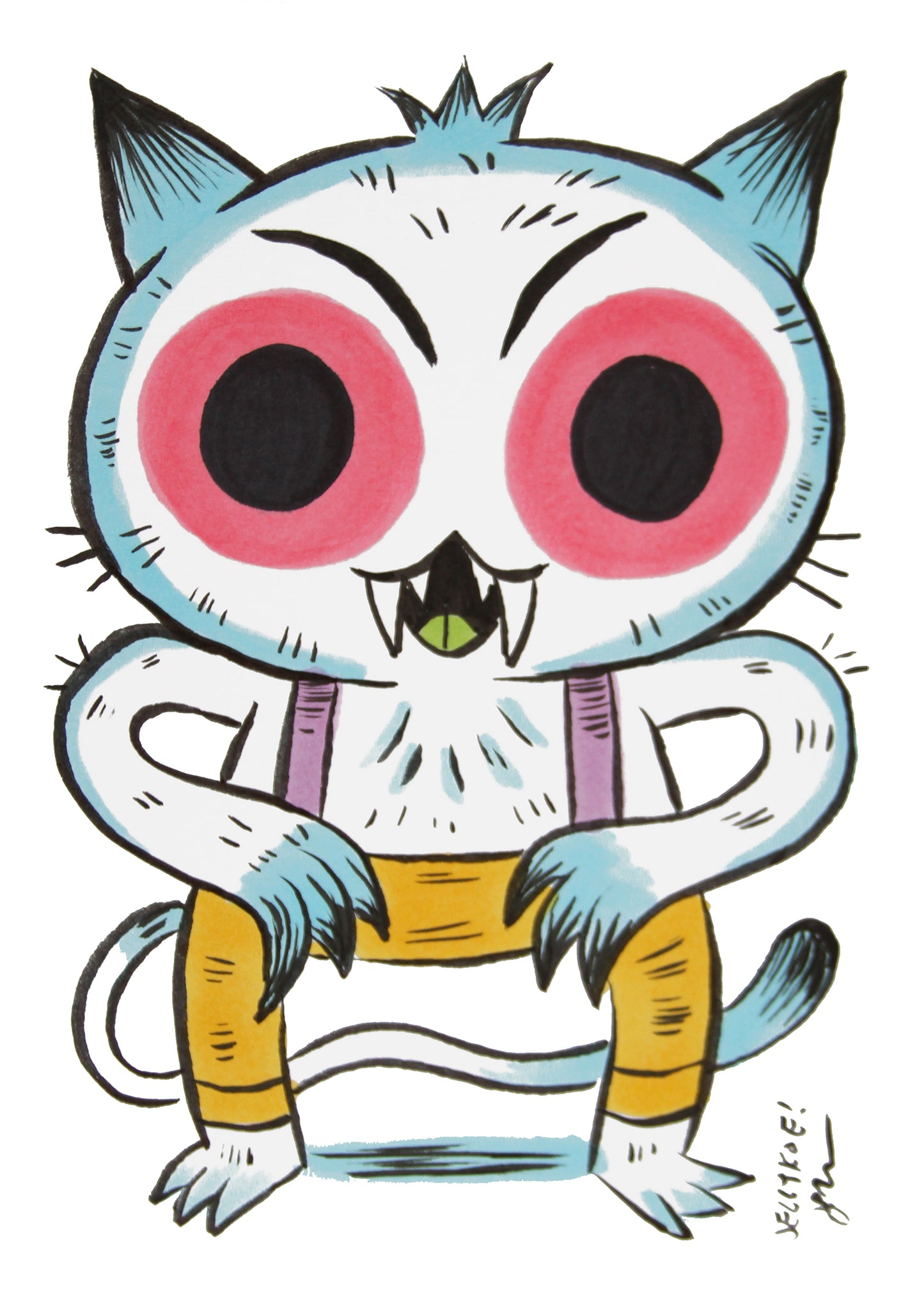 "Bakeneko" original drawing