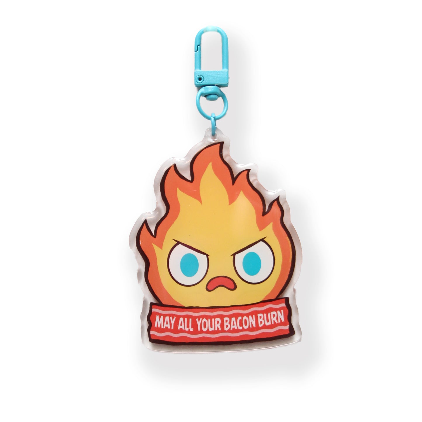 "May All Your Bacon Burn" acrylic keychain