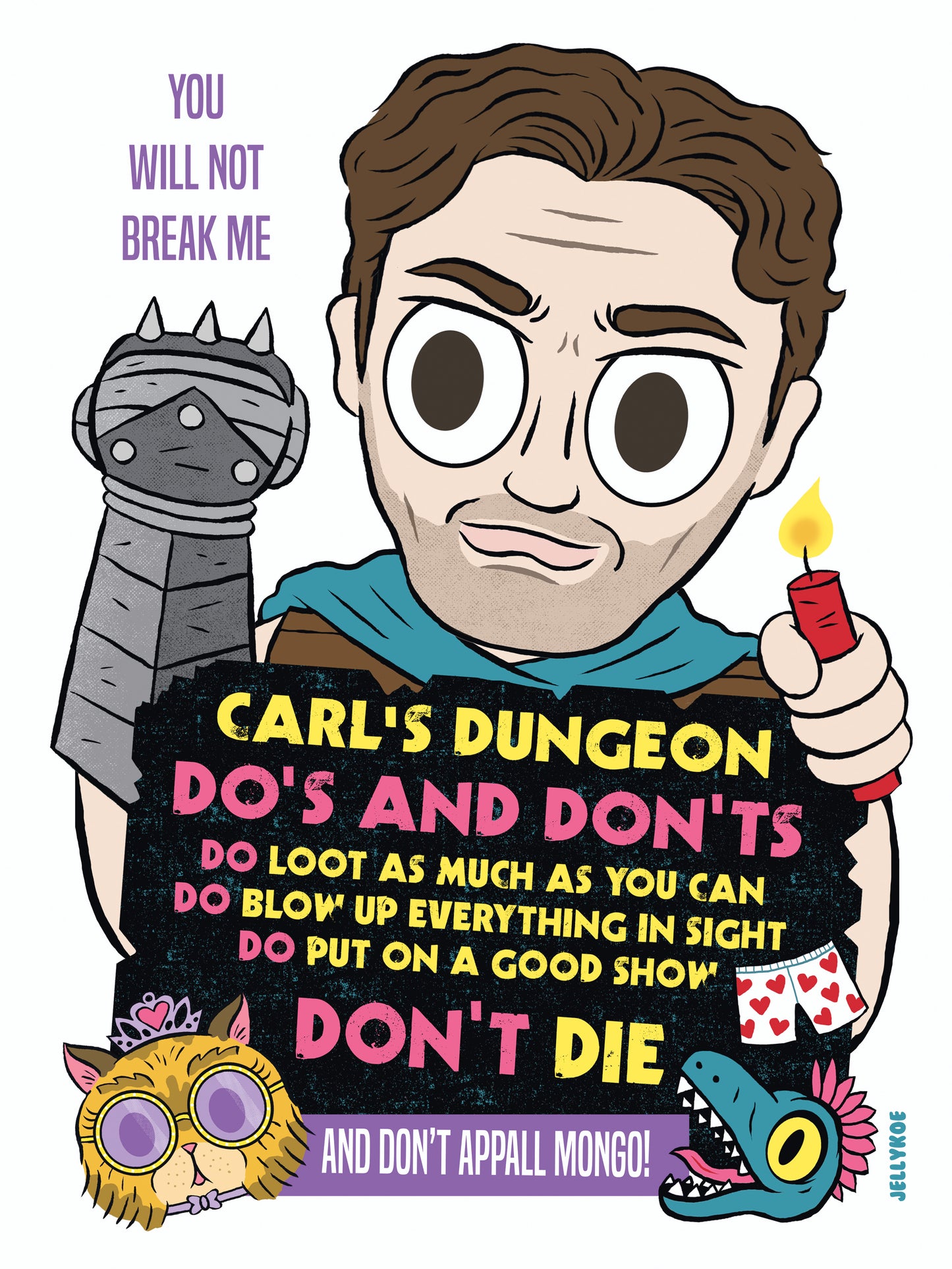 “Dungeon Crawler" 12 x 16 poster print