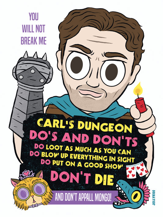 “Dungeon Crawler" 12 x 16 poster print