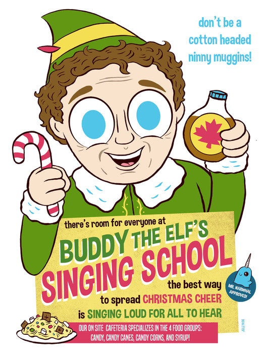 “Buddy's Singing School" 12 x 16 special edition poster print