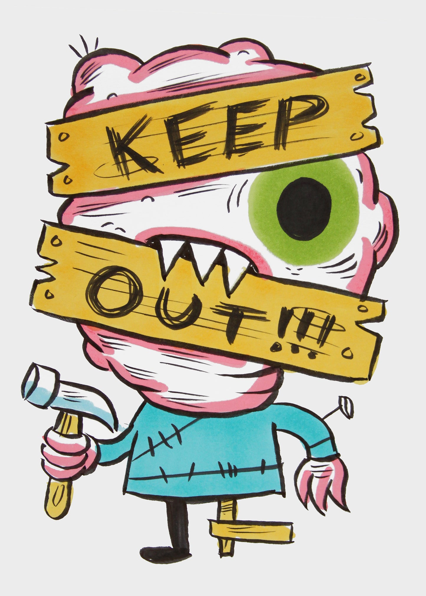 "Freakface" original drawing