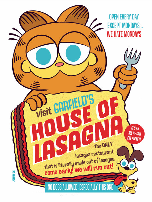 "House of Lasagna" 12 x 16 poster print