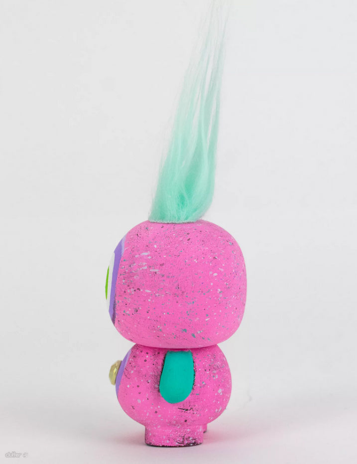 Pink Fuzzle- Jellykoe x Miss Zukie OOAK vinyl figure