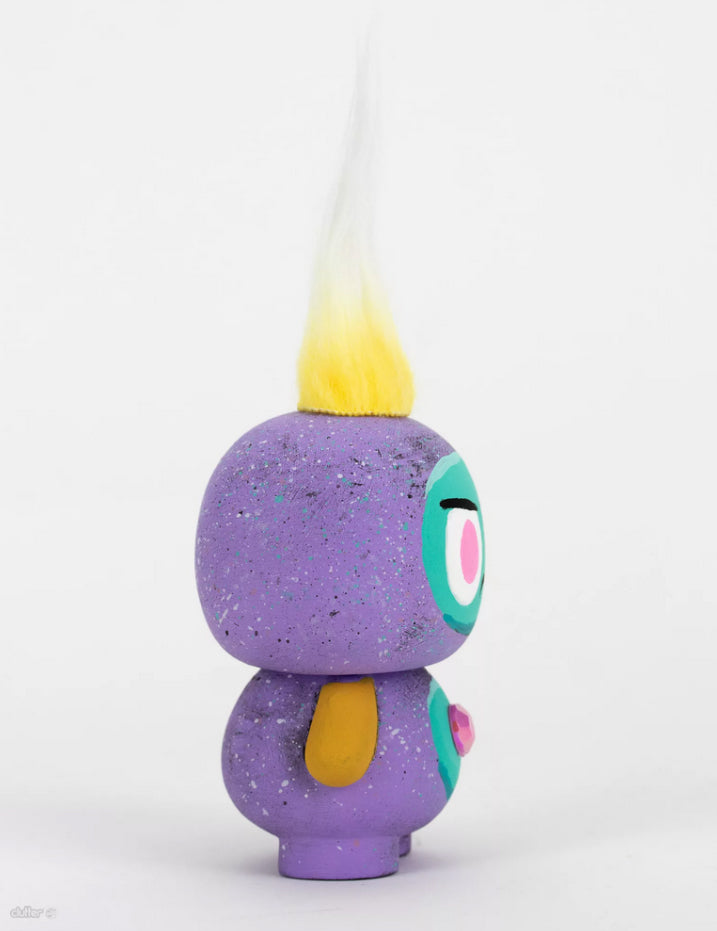 Purple Fuzzle- Jellykoe x Miss Zukie OOAK vinyl figure