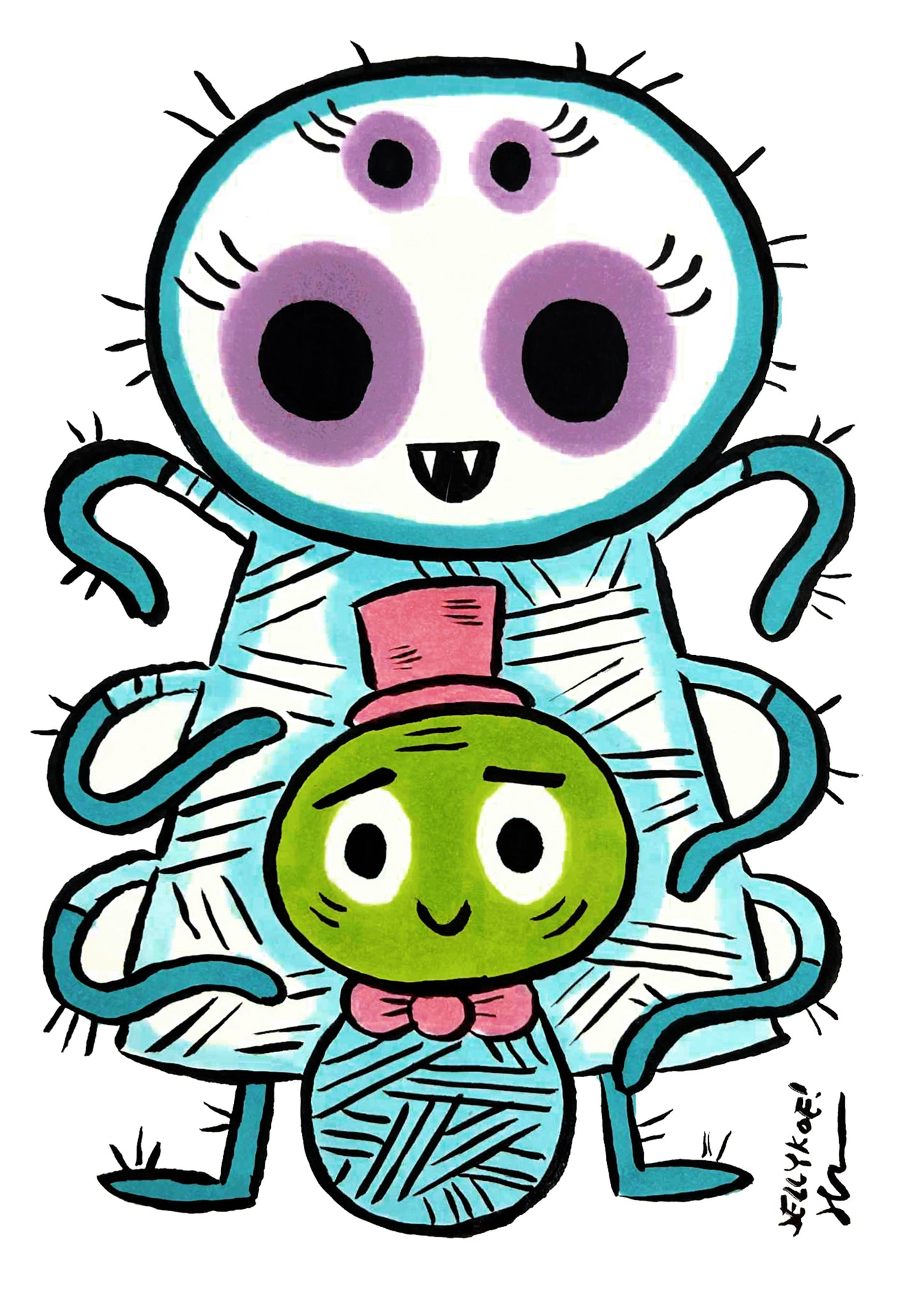 "Spindy Webs" original drawing