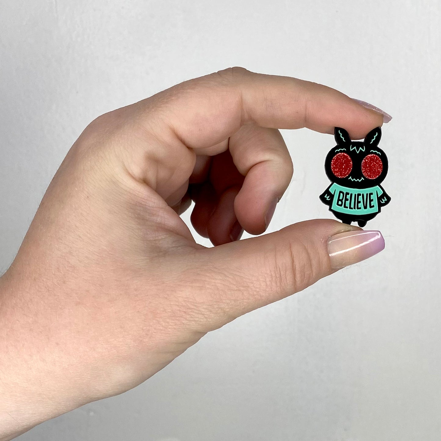 "Mothman" soft enamel pin