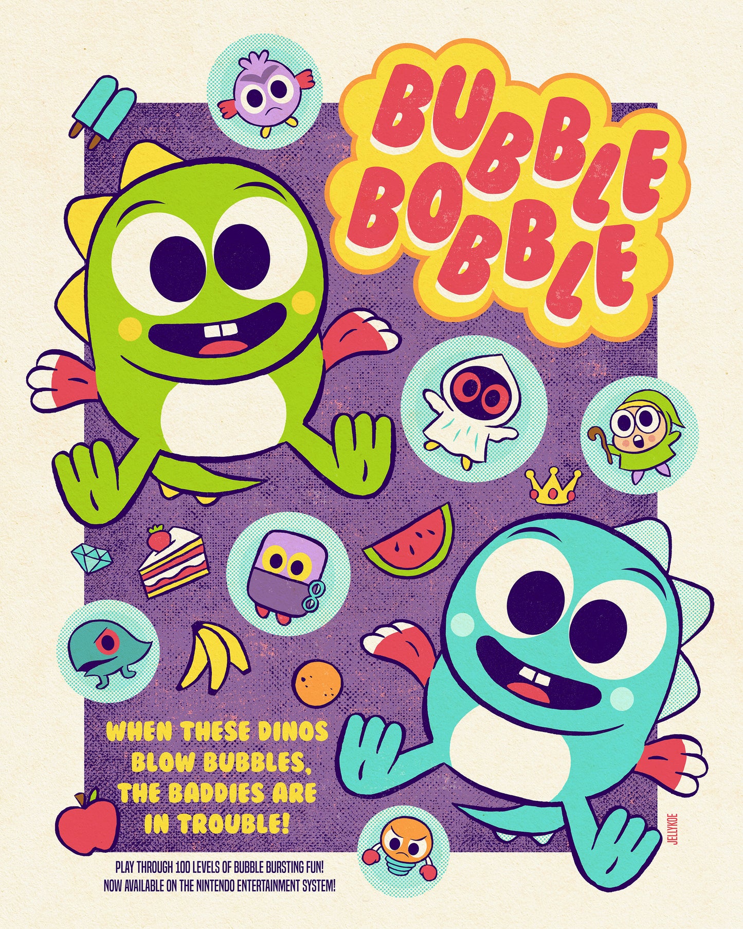 "Bubble Bobble" 16x20 AP poster print