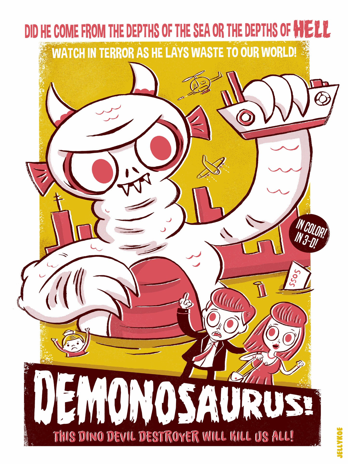 "Demonosaurus" 12 x 16 poster print