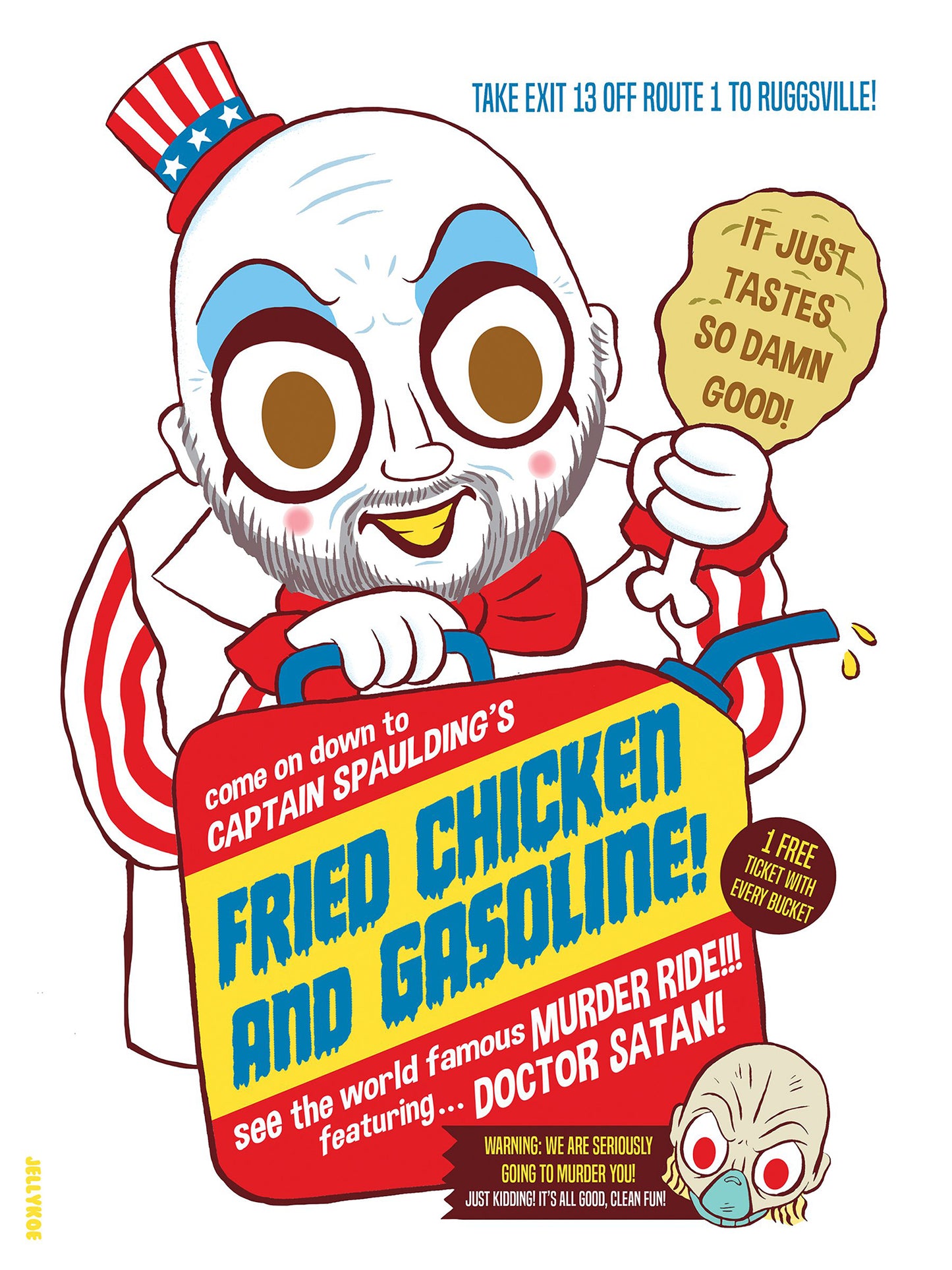 "Fried Chicken and Gasoline" 12 x 16 poster