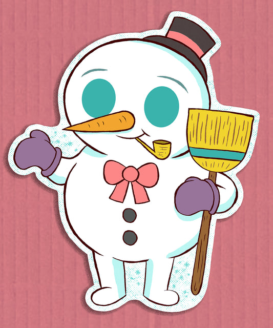 "Mr. Snowman" cutout print