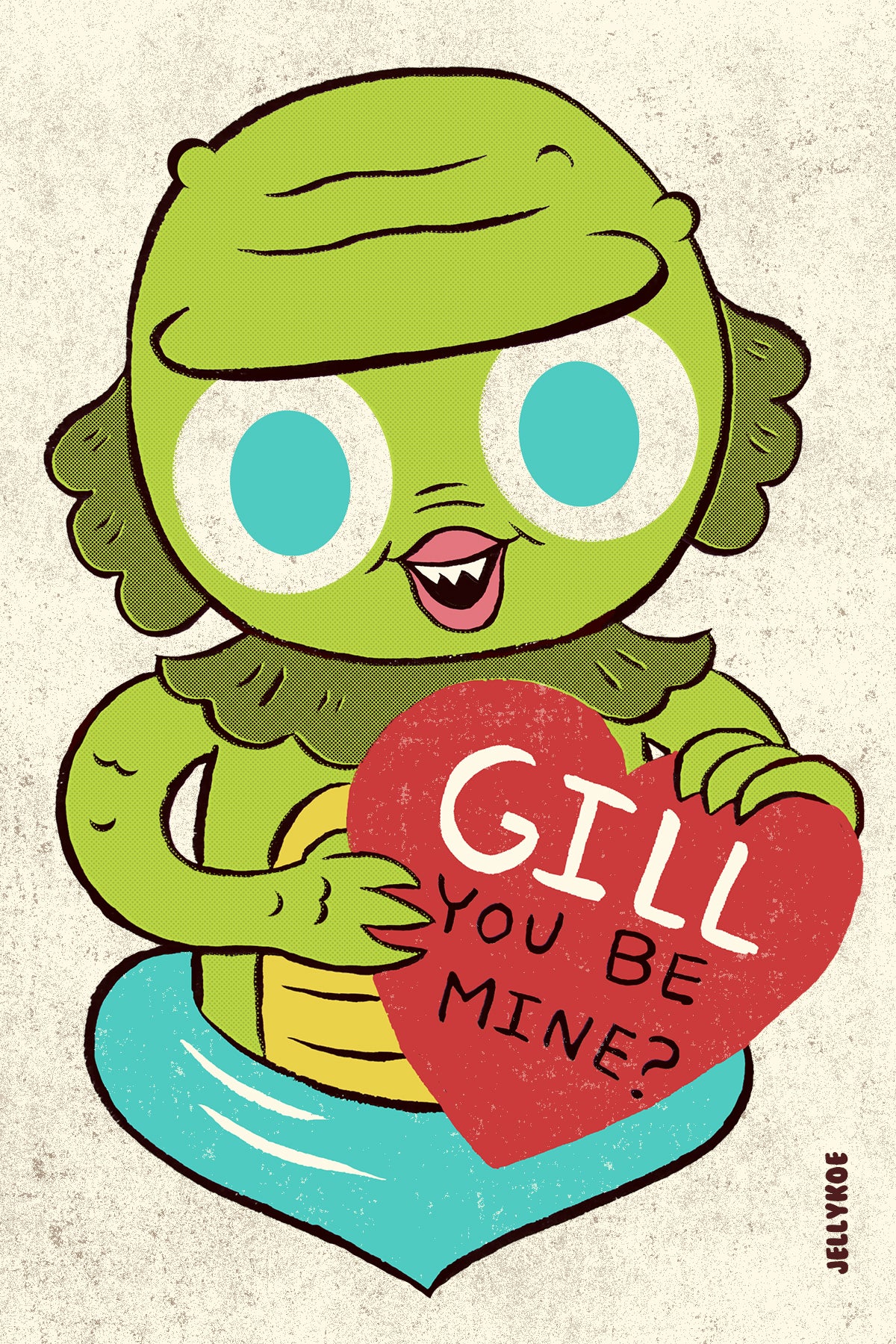 "Gill You Be Mine?" 4 x 6 Valentine