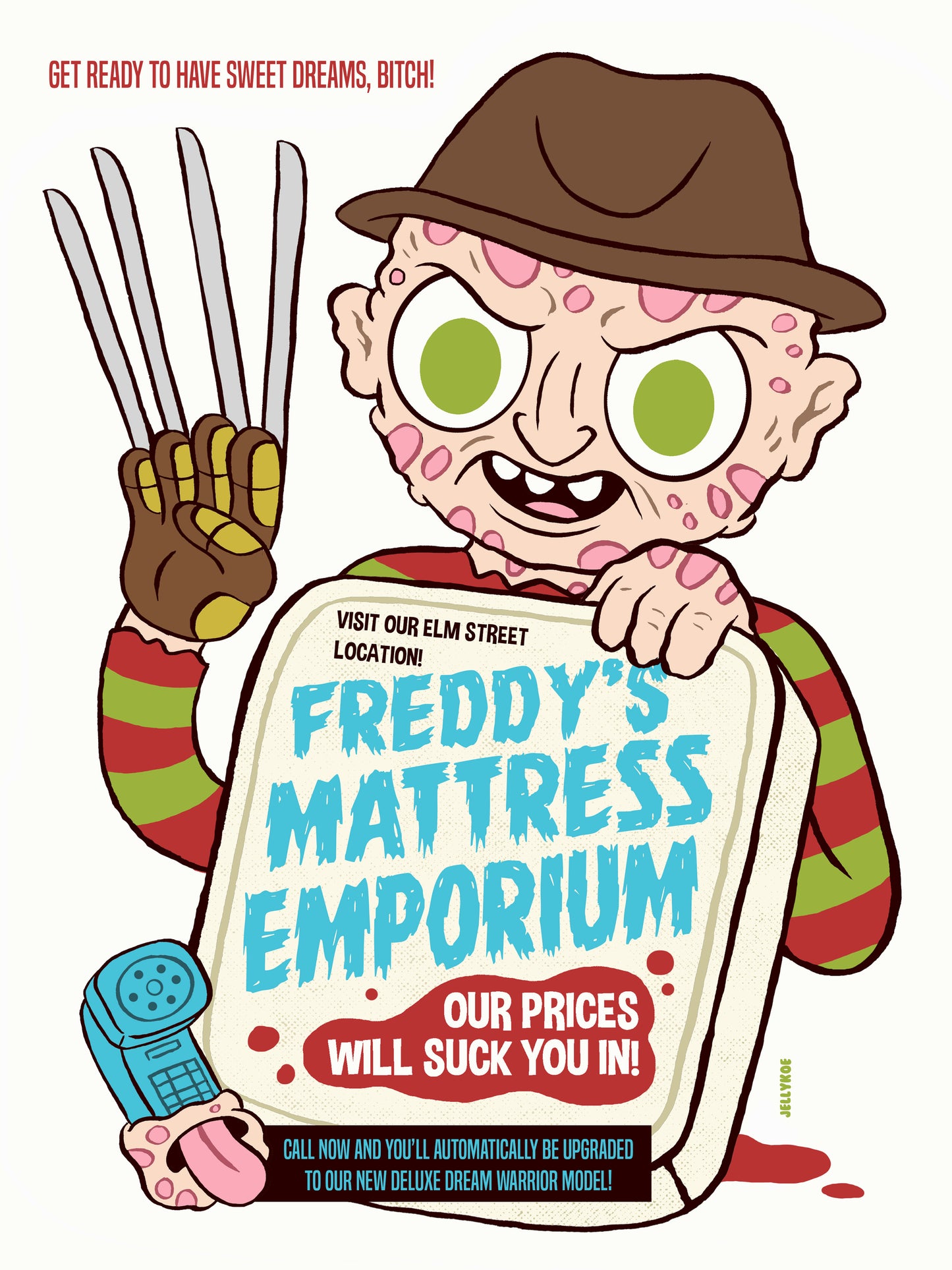 "Freddy’s Mattress Emporium" 12 x 16 poster print