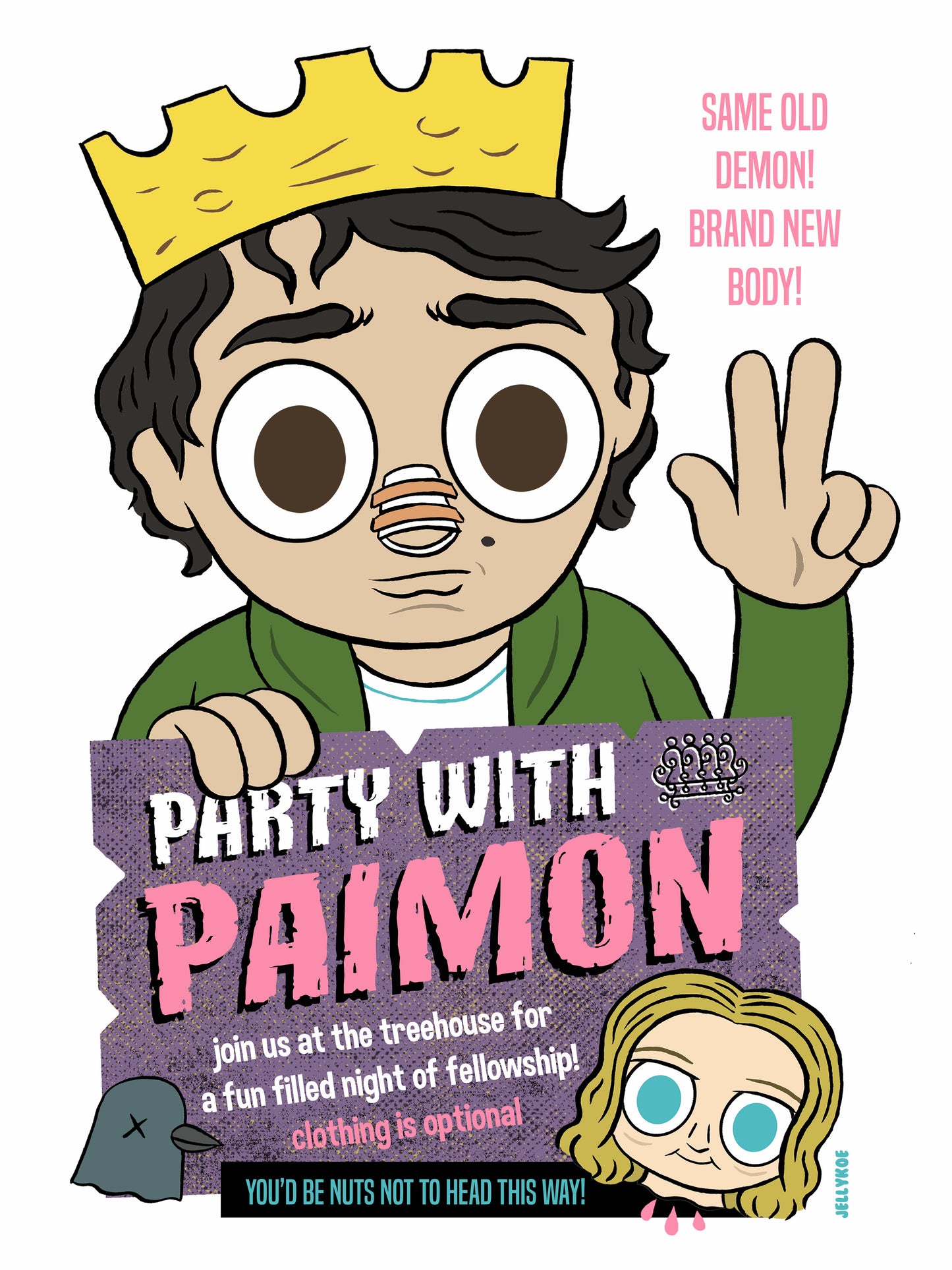 “Party with Paimon" 12 x 16 poster print