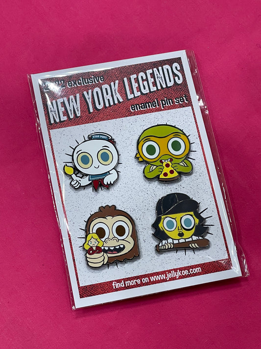 “Legends of New York” set of 4 hard enamel pins