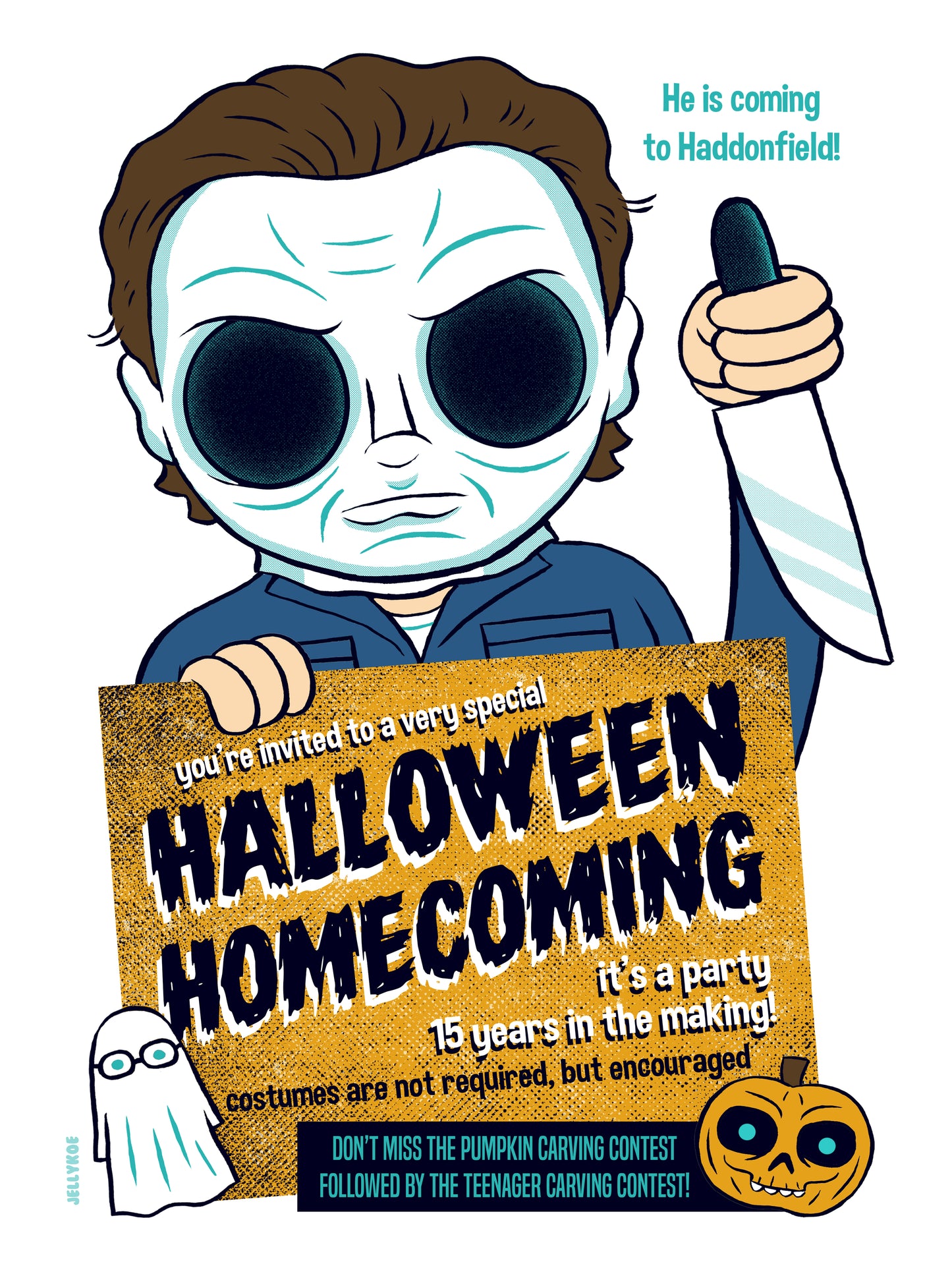 “Halloween Homecoming" 12 x 16 poster print