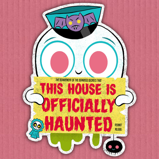 "Officially Haunted" cutout print