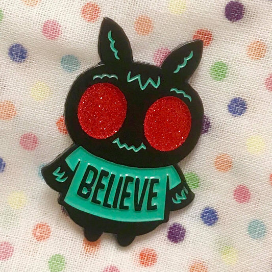 "Mothman" soft enamel pin