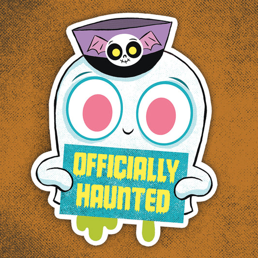 "Officially Haunted" sticker