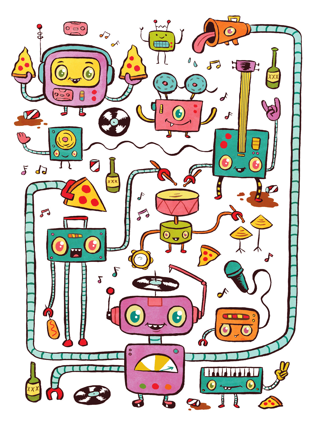 "Robo Rock" 12 x 16 poster print