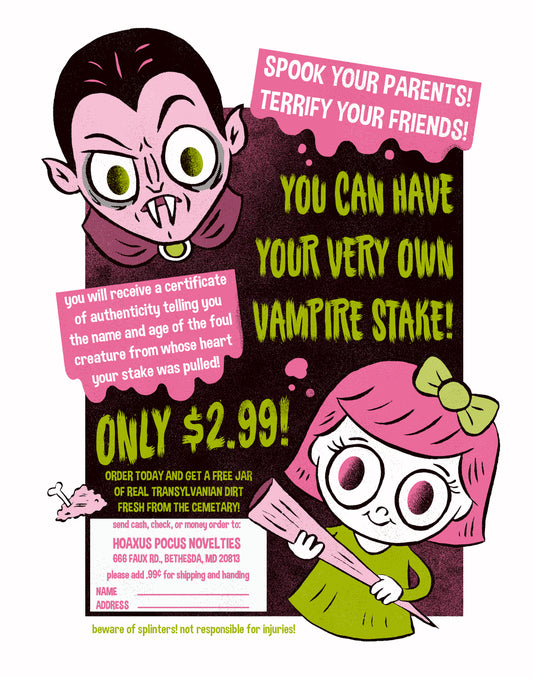 "Vampire Stake" 11x14 poster
