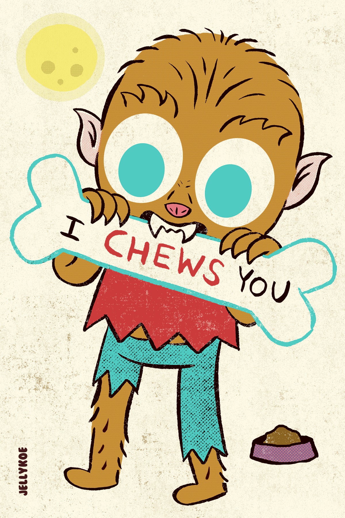 "I Chews You" 4 x 6 Valentine